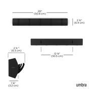 UMBRA - Flip 5 Wall Hook | Modern Rotating Wall - Mounted Organizer for Home Home & Kitchen Black - Black