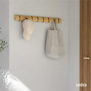 UMBRA - Flip 8 Wall Hook | Wall - Mounted Multi - Purpose Hook Rack for Home Use Home & Kitchen Natural - Nickel