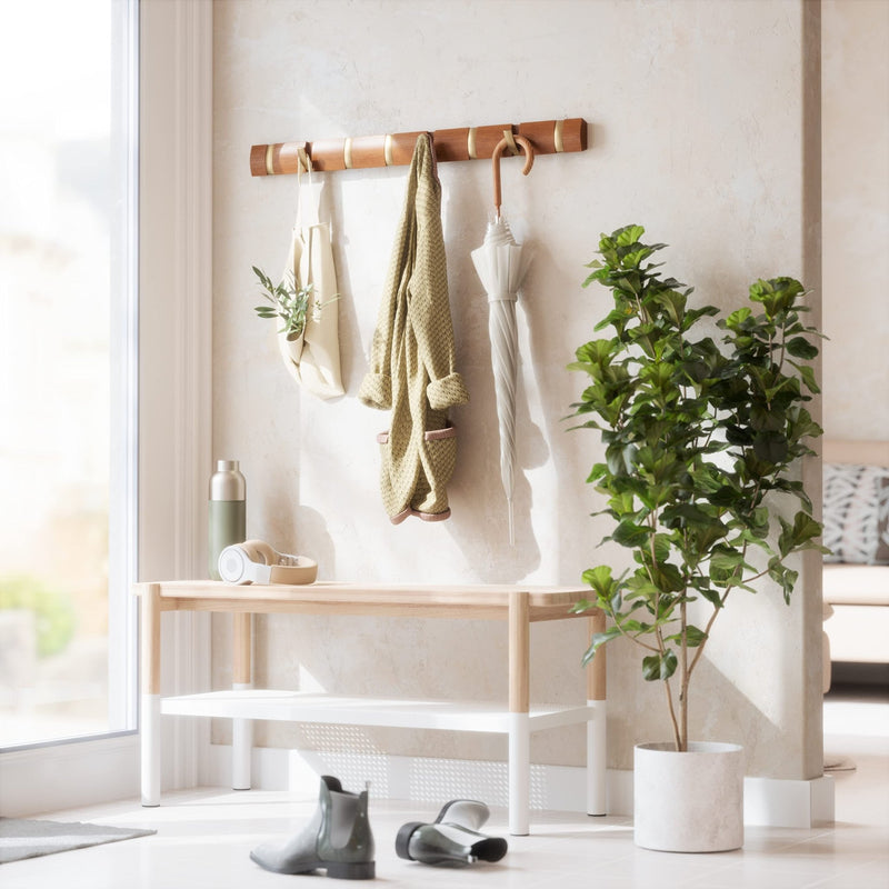 UMBRA - Flip 8 Wall Hook | Wall - Mounted Multi - Purpose Hook Rack for Home Use Home & Kitchen Warm - Gold