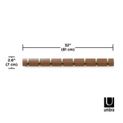 UMBRA - Flip 8 Wall Hook | Wall - Mounted Multi - Purpose Hook Rack for Home Use Home & Kitchen Warm - Gold