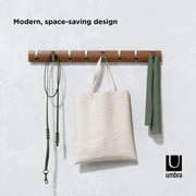 UMBRA - Flip 8 Wall Hook | Wall - Mounted Multi - Purpose Hook Rack for Home Use Home & Kitchen Warm - Gold