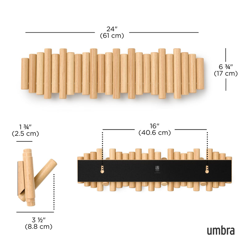 UMBRA - Picket 8 Wall Hook Home & Kitchen Natural