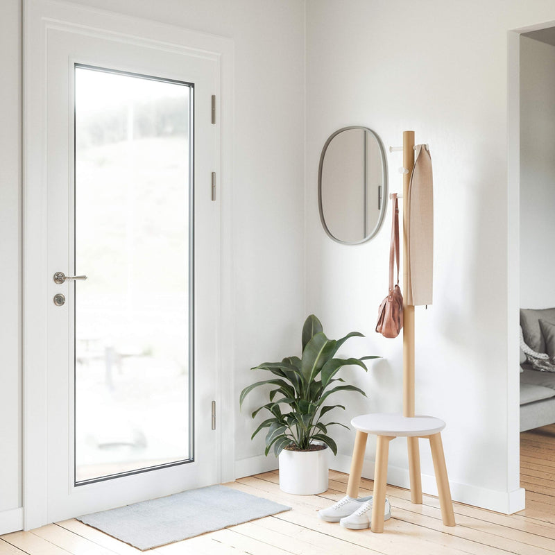 UMBRA - Pillar Stool and Coat Rack Home & Kitchen White - Natural