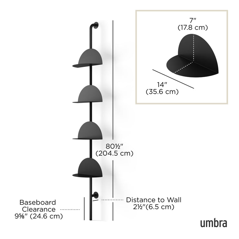 UMBRA - Solis Adjustable Standing Shelf Home & Kitchen Black