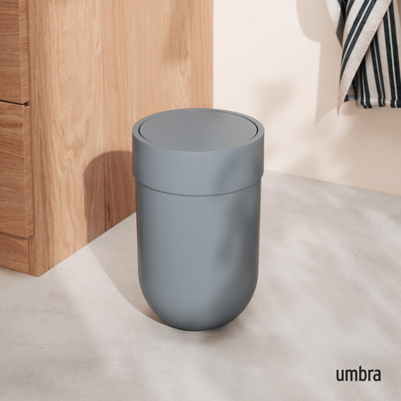 UMBRA - Touch Trash Can | Modern Waste Bin for Home, Kitchen & Office Use Home & Kitchen Slate Blue