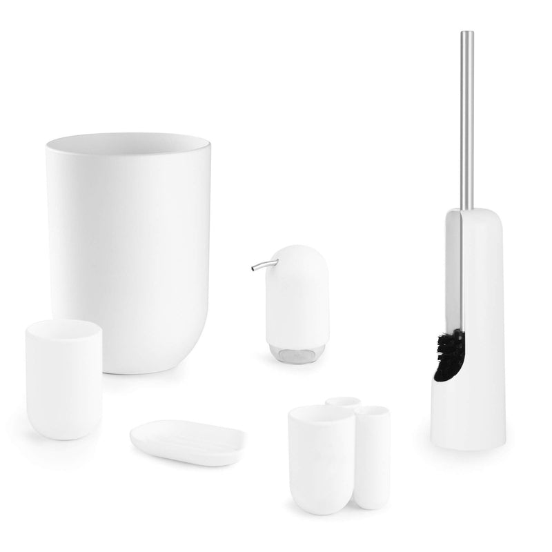 UMBRA - Touch Trash Can | Modern Waste Bin for Home, Kitchen & Office Use Home & Kitchen White