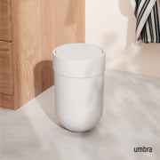 UMBRA - Touch Trash Can | Modern Waste Bin for Home, Kitchen & Office Use Home & Kitchen White