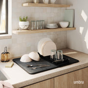UMBRA - UDry Dish Drying Rack with Mat Home & Kitchen Black