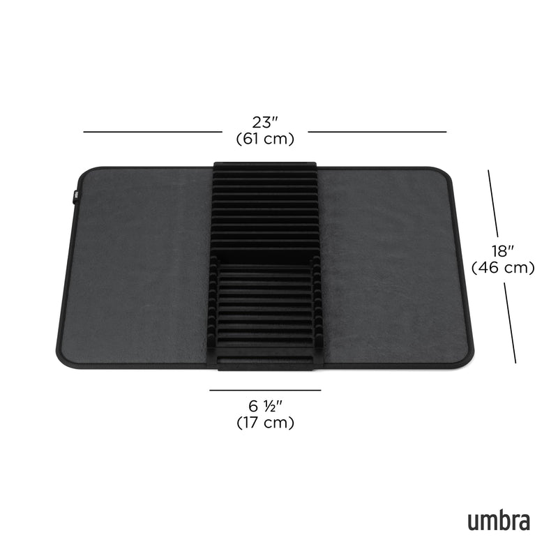 UMBRA - UDry Dish Drying Rack with Mat Home & Kitchen Black