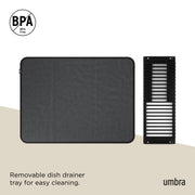 UMBRA - UDry Dish Drying Rack with Mat Home & Kitchen Black