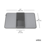 UMBRA - UDry Dish Drying Rack with Mat Home & Kitchen Charcoal