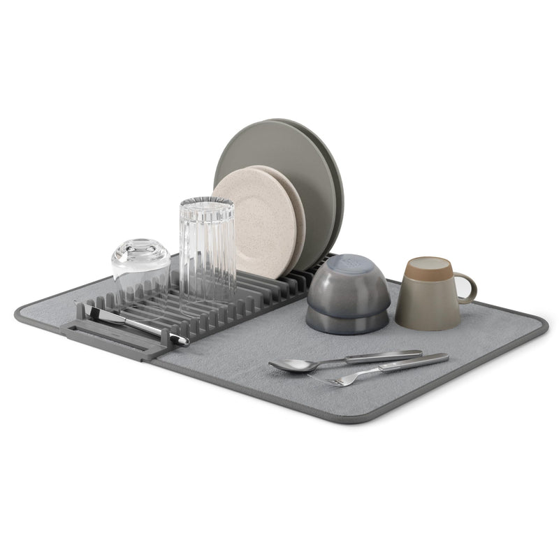 UMBRA - UDry Dish Drying Rack with Mat Home & Kitchen Charcoal