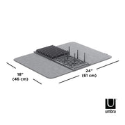UMBRA - UDry Peg Dish Rack with Mat Home & Kitchen Charcoal