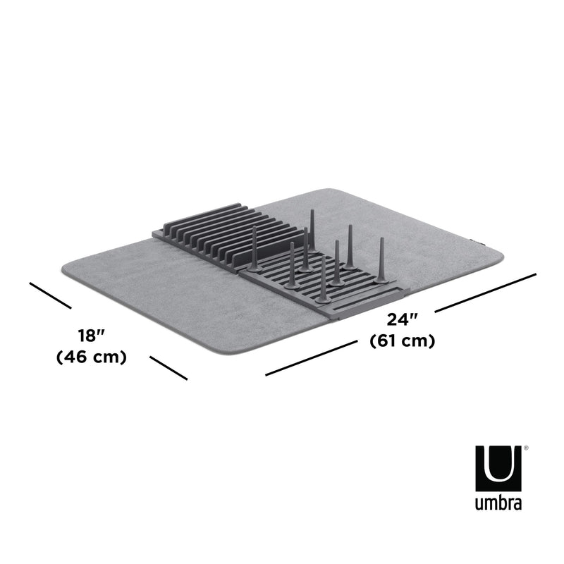 UMBRA - UDry Peg Dish Rack with Mat Home & Kitchen Charcoal