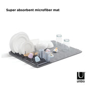 UMBRA - UDry Peg Dish Rack with Mat Home & Kitchen Charcoal