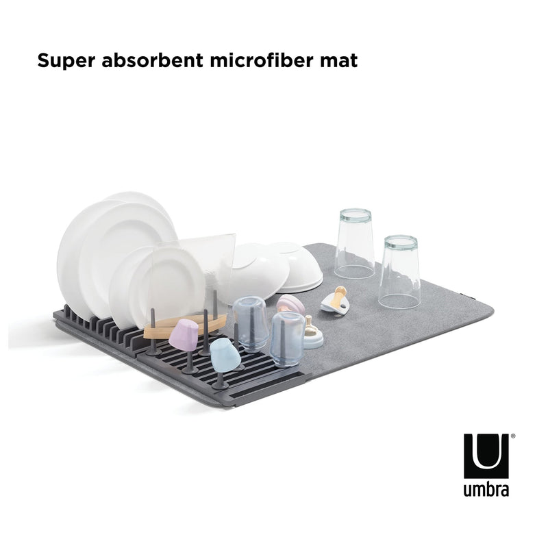 UMBRA - UDry Peg Dish Rack with Mat Home & Kitchen Charcoal