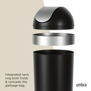 UMBRA - Venti Trash Can | Modern Ventilated Waste Bin Home & Kitchen Black