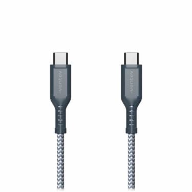 Ventev - Charge & Sync USB - C to USB - C Cable 6ft Braided High Speed 2X Copper Fast Charge Reinforced Connector - Box - Gray Electronics