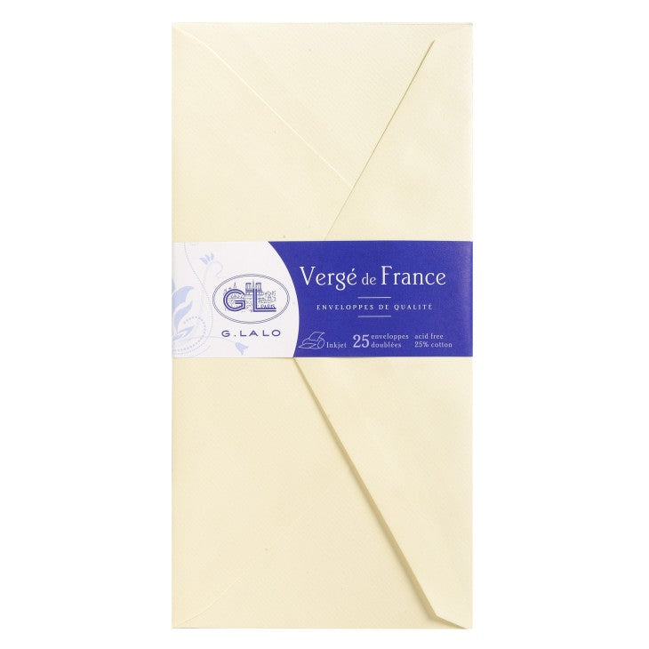 G. Lalo - Vergé de France Envelopes | Ivory, DL, Pack of 25