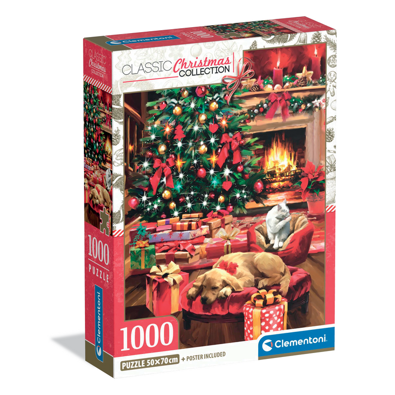Clementoni - Christmas by the Fire Jigsaw Puzzle | 1,000 Pieces