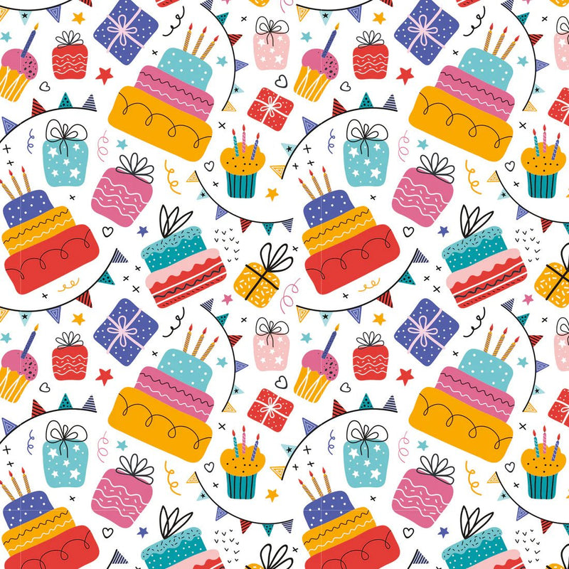 WRAPPING PAPER - REAM: BDAY WRAPPING - CAKE Toys & Games