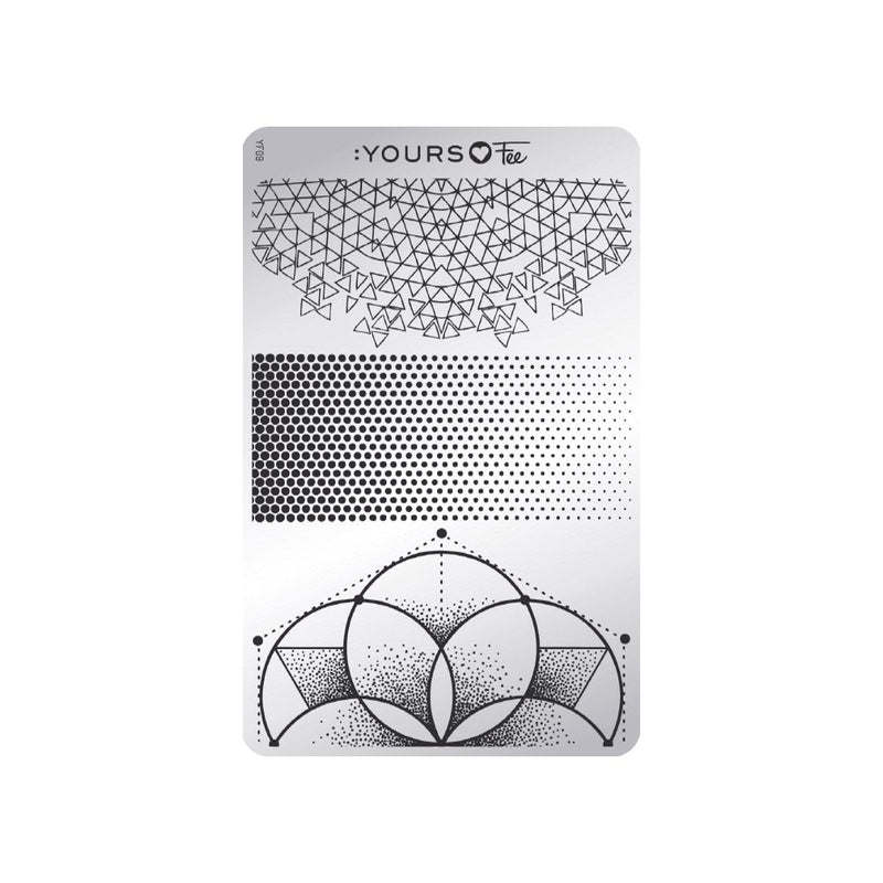 Yours - Loves Fee Angular Fade Stamping Plate Arts & Crafts